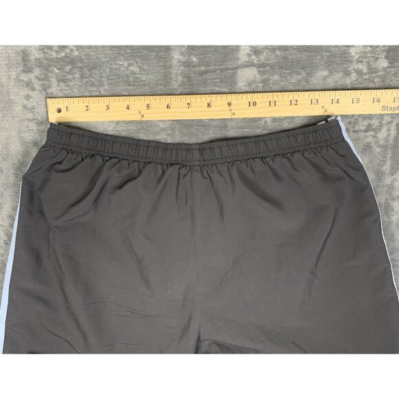 Adidas Windbreaker Track Pants Men's L Black Blue Ankle Zip 228165 - Picture 8 of 9